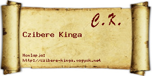 Czibere Kinga névjegykártya